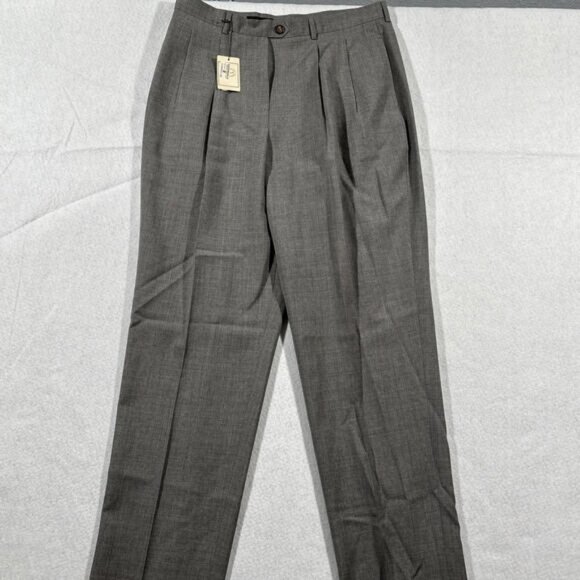 F By Faconnable Wool Dress Pants Women's Size 16 Made In Italy Unhemmed NWT - Picture 1 of 16